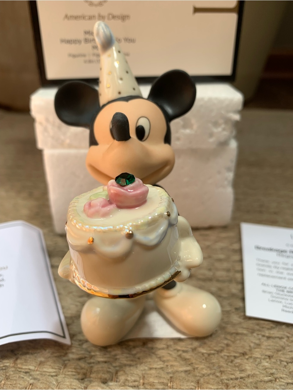 Lenox Disney Mickey May Birthstone Figurine
